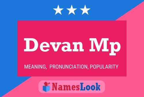 Devan Mp Namensposter