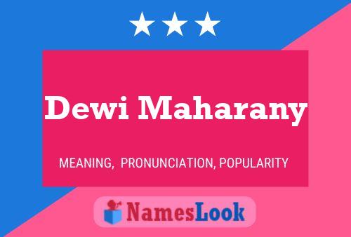 Dewi Maharany Namensposter