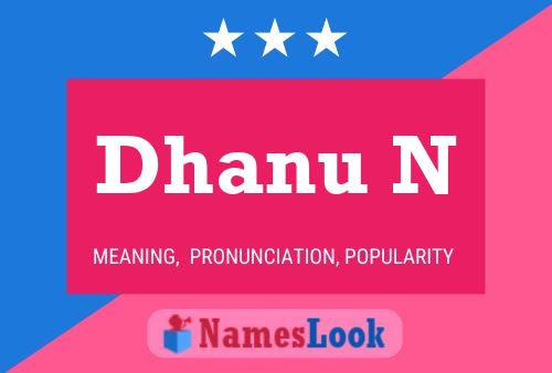 Dhanu N Namensposter