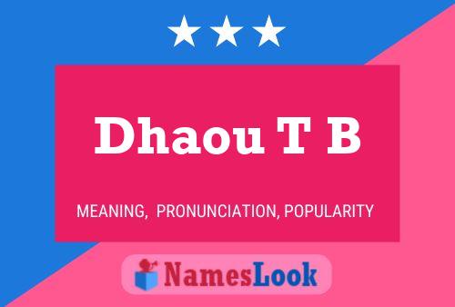 Dhaou T B Namensposter