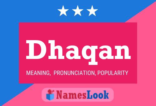 Dhaqan Namensposter