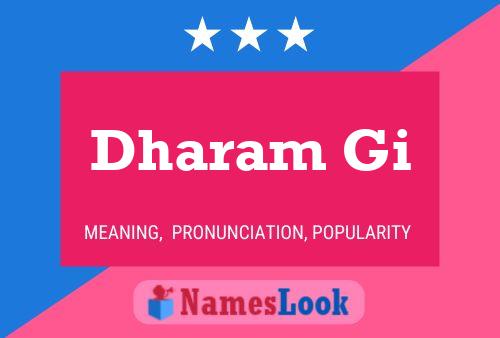 Dharam Gi Namensposter