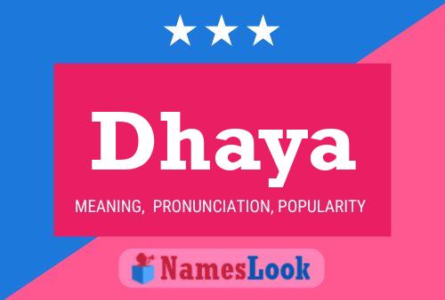 Dhaya Namensposter