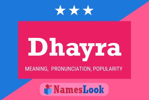 Dhayra Namensposter