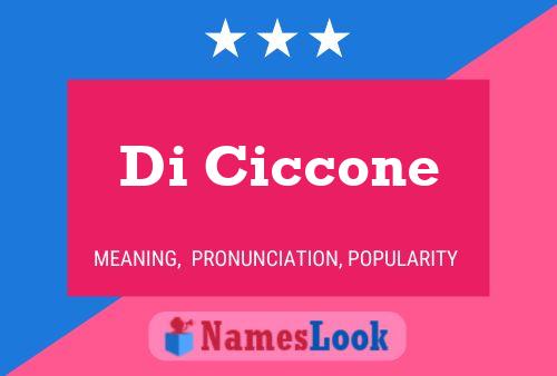 Di Ciccone Namensposter