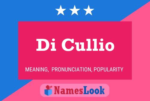 Di Cullio Namensposter