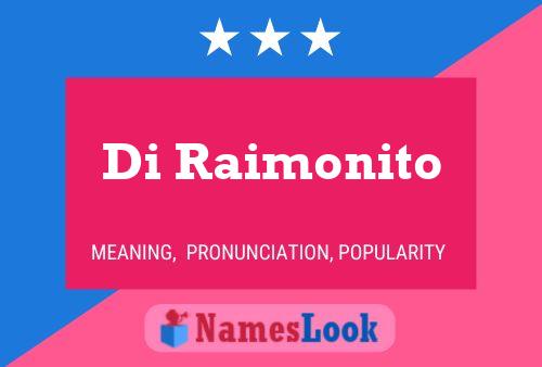 Di Raimonito Namensposter