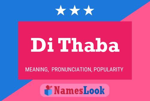 Di Thaba Namensposter