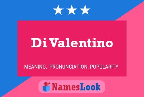 Di Valentino Namensposter