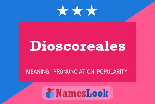 Dioscoreales Namensposter