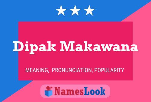 Dipak Makawana Namensposter