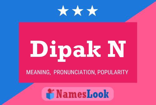 Dipak N Namensposter