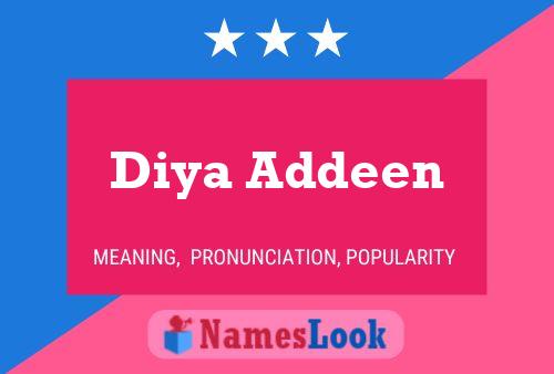 Diya Addeen Namensposter