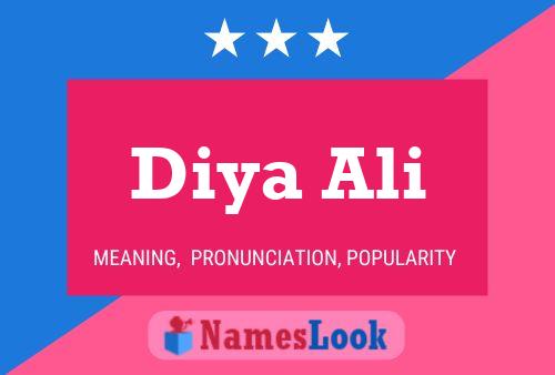 Diya Ali Namensposter