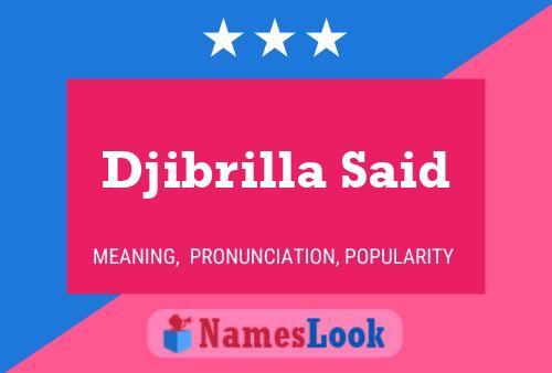 Djibrilla Said Namensposter