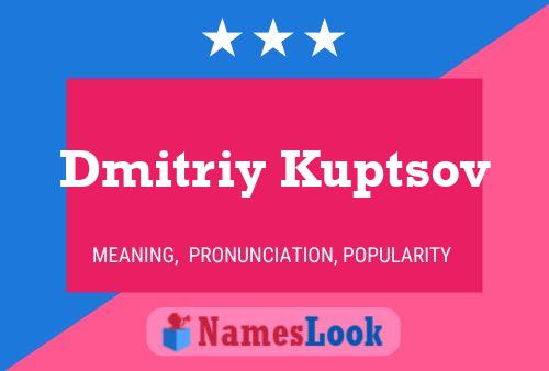 Dmitriy Kuptsov Namensposter