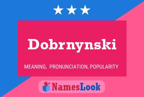 Dobrnynski Namensposter