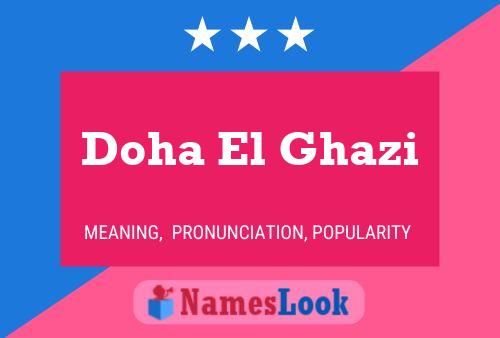 Doha El Ghazi Namensposter