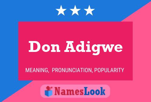 Don Adigwe Namensposter