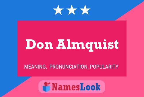 Don Almquist Namensposter