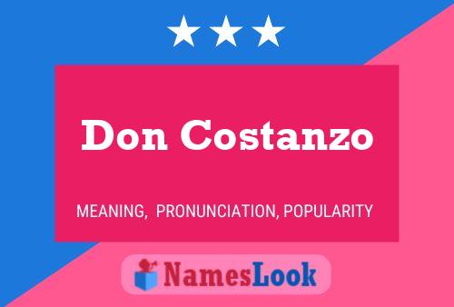 Don Costanzo Namensposter