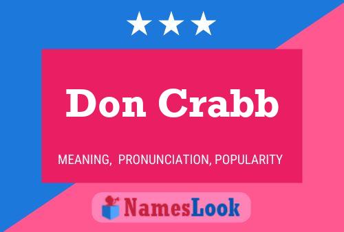 Don Crabb Namensposter