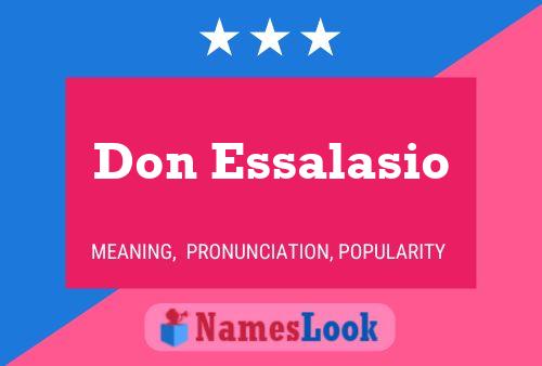 Don Essalasio Namensposter