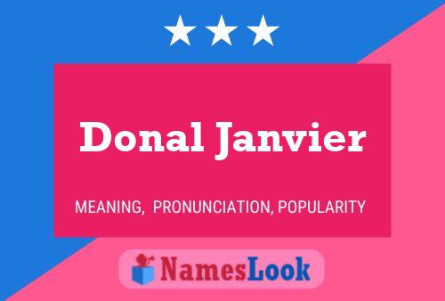 Donal Janvier Namensposter