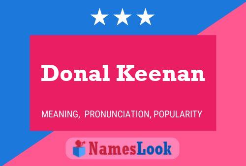 Donal Keenan Namensposter