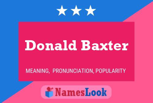 Donald Baxter Namensposter