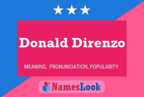 Donald Direnzo Namensposter