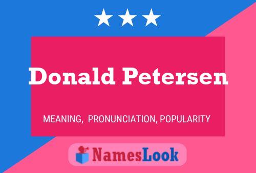 Donald Petersen Namensposter