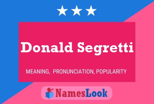 Donald Segretti Namensposter