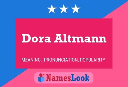 Dora Altmann Namensposter