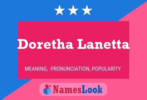 Doretha Lanetta Namensposter