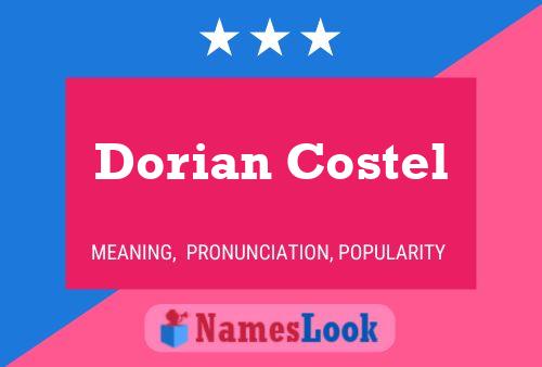 Dorian Costel Namensposter