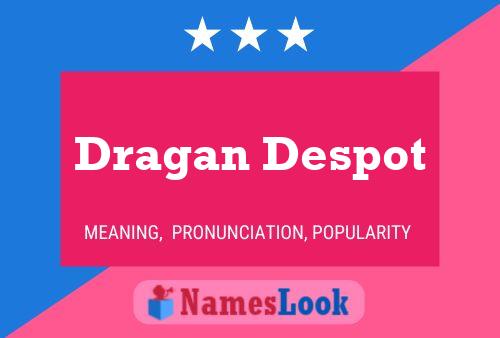 Dragan Despot Namensposter