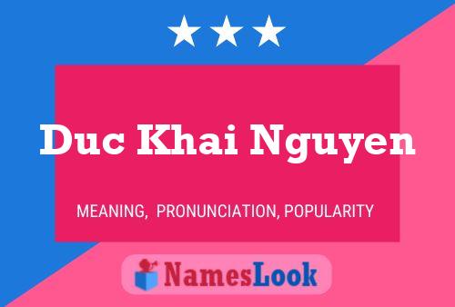 Duc Khai Nguyen Namensposter