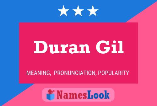 Duran Gil Namensposter