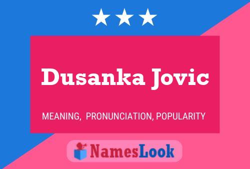 Dusanka Jovic Namensposter