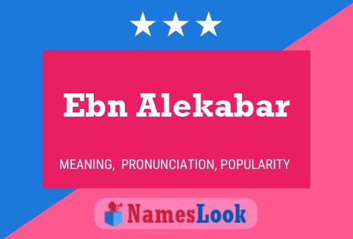 Ebn Alekabar Namensposter