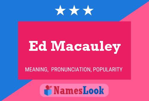 Ed Macauley Namensposter