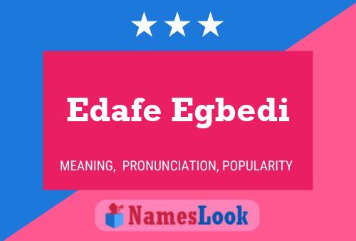 Edafe Egbedi Namensposter