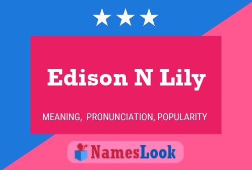 Edison N Lily Namensposter