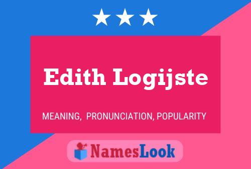 Edith Logijste Namensposter