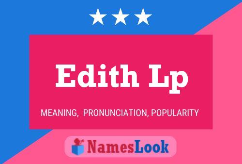 Edith Lp Namensposter