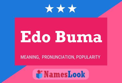 Edo Buma Namensposter