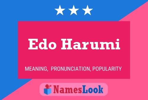 Edo Harumi Namensposter