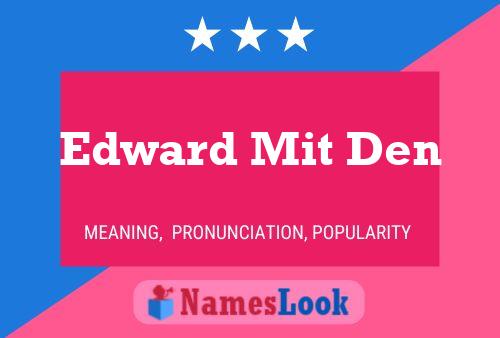 Edward Mit Den Namensposter