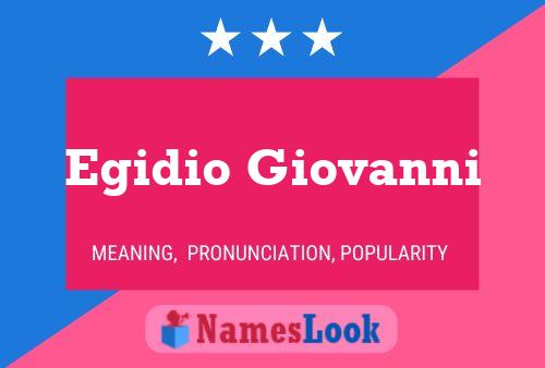 Egidio Giovanni Namensposter